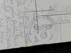 1941 yıllından Almanya Nazi Reich döneminden Gamma Haç Damgalı postadan geçmiş Kartpostal