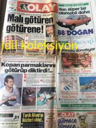 BURSA OLAY GAZETESİ YEREL TAŞRA BASINI---4 Şubat 1988 --Malı götüren götürene --Tarık Akan 'ın ikizleri oldu -Yaya geçidinde ölüm korkusu --TKİ 'ye tam not --Sebze ve meyve de korsan satışlar --TÜSİAD 'dan sert çıkış --Türk  firmalarında  öz sermaye yetersiz --ANAPLI 'lı başkan  adayı Aşkın , söylentilere cevap verdi birleşme yok --Çernobil Korkusu ---1. Lig de düşme kaldırılıyor mu ?--Yeşil  -beyazlı futbolcular 3 puan  parolası ile hazırlanıyor   Samsun 'dan alacağımız var --