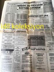 BURSA OLAY GAZETESİ YEREL TAŞRA BASINI---4 Şubat 1988 --Malı götüren götürene --Tarık Akan 'ın ikizleri oldu -Yaya geçidinde ölüm korkusu --TKİ 'ye tam not --Sebze ve meyve de korsan satışlar --TÜSİAD 'dan sert çıkış --Türk  firmalarında  öz sermaye yetersiz --ANAPLI 'lı başkan  adayı Aşkın , söylentilere cevap verdi birleşme yok --Çernobil Korkusu ---1. Lig de düşme kaldırılıyor mu ?--Yeşil  -beyazlı futbolcular 3 puan  parolası ile hazırlanıyor   Samsun 'dan alacağımız var --