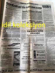 BURSA OLAY GAZETESİ YEREL TAŞRA BASINI---4 Şubat 1988 --Malı götüren götürene --Tarık Akan 'ın ikizleri oldu -Yaya geçidinde ölüm korkusu --TKİ 'ye tam not --Sebze ve meyve de korsan satışlar --TÜSİAD 'dan sert çıkış --Türk  firmalarında  öz sermaye yetersiz --ANAPLI 'lı başkan  adayı Aşkın , söylentilere cevap verdi birleşme yok --Çernobil Korkusu ---1. Lig de düşme kaldırılıyor mu ?--Yeşil  -beyazlı futbolcular 3 puan  parolası ile hazırlanıyor   Samsun 'dan alacağımız var --