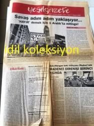 İSTANBUL YEŞİL GAZETE  YEREL TAŞRA BASINI ---Kasım 2002 Yıl :1 Sayı :1--Savaş adım adım yaklaşıyor  hayır demek için 1 Aralık 'ta mitinge ----MUNZUR 'A DOKUNMA -Tunceli 'de doğal  yaşama ve bölge ekonomisine  yönelik büyük  bir tehdit  oluşturan  Munzur  barajlar  projesi  tepki topluyor --Barajın Anlamı : Göç ,Açlık  ve Yoksulluk :Mustafa Sütlaş  --Munzur Darda : Murat Cano --Jean Baudrillard la Söyleşi Çıngınlığı Küreselleşme Üretiyor ---Oxford 'a Yağmur Irak 'a Bomba Yağacak --Brezilya ,İşçi Partisi 'nin Adayı Lula 'yı  Başkan Seçti --Bilim ve Kapitalizm Tehlikeli  İlişkiler  :Sibel Özbudun --4. Ulusal temiz Enerji Sempozyumu( UTES 2002 ) Yapıldı --