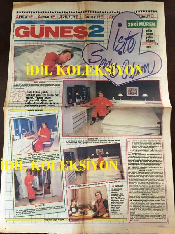 ZEKİ MÜREN YILLAR SONRA YATAK ODASINI GÜNEŞ E AÇTI 9 ŞUBAT 1984  