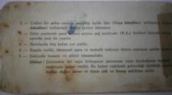 TÜRKİYE İŞ BANKASI A.Ş. ESKİ ZAMANLARDA BASMIŞ OLDUĞU ÇEK DEFTERİNDEN BİR YAPRAK,7 X 14,5 CM EBADINDA