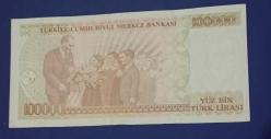 7 emisyon 3 tertip 100 Bin Lira çil J 12 seri (1996-2001)