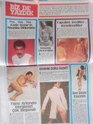 Kadınca Aylık Aktüalite Sinema Tiyatro Müzik ve Gençlik Mecmuası Dergisi - Ekim 1985 - Şener Şen - Çıplak Vatandaş - Gönül Yazar - Cemal Süreya - Tiplere Göre Makyaj - Renkli Bir Kış - Biz de Yazdık - 5 Koca Eskittim - Düğün Mürüvveti Kaça? - Mutfaklar Şenlendi - Yemek - Hayatımız Yalan - Nerde Eski Kaynanalar? - Bir Evlilik - On Yıl Önce On Yıl Sonra - Neden Aldatıyorlar - Pazarlamacılık Feci Zor - Sema Dinçer - Zeynep Oral - Başarılı Kadınlar Nairobi Buluşması - Susmayın - Çağdaş Kadının Yaşam Rehberi - Erkeklerin Doğum Kontrolü - Şişmanlıktan Nasıl Kurtuluruz? - Sanat Olayları - Gözümüzden Kaçmayanlar - Açık Mektup - Biz Bize - Dağarcık - Burç - Fal - Hayatımız Yalan - Neden Aldatıyorlar? - Barış Manço - Neco - Erol Evgin - Gencay Gürün - Fikret Tufan - Nazan Ölçer - Zeynep Oral - Kürtaj Son Çare Olmalı fotoğraf ve haberi - Tam Takım Dergi