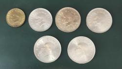 1992 CUMHURİYET MADENİ PARALARI 100 LİRA ,1.000 LİRA ,2.500 LİRA ( TERS-DÜZ ),5.000 LİRA ( TERS-DÜZ ) ÇİLLL