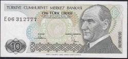 7.Emisyon 2.Tertip 10 Lira E06 312777 Çil (213)