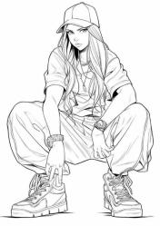 Anime HİP-HOP Boyama Kitabı