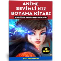 Anime Sevimli Kız Boyama Kitabı (50 SÜPER Boyama)