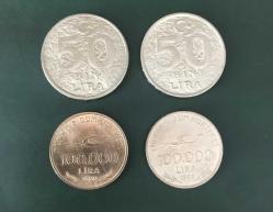 1999 CUMHURİYET MADENİ PARALARI  5.000 ,10.000 X2 ,25.000 X2 ,50.000 X2 ,100.000 + 100.000 LİRA ÇİLLL