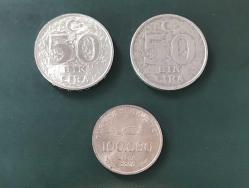 2000 CUMHURİYET MADENİ PARALARI  5.000 ,10.000 X2 ,25.000 X2 ,50.000 X2 ,100.000 LİRA ÇİLLL
