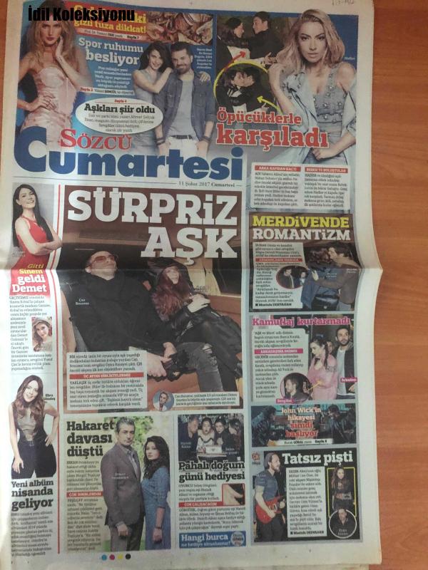 Sözcü Cumartesi Gazetesi 11 Şubat 2017 Sevgililer Günü Ahmet  