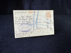 Antiye 1918 yılından Almanya Germania 7 1/2 Pfennig kendinden Pullu Postakartı