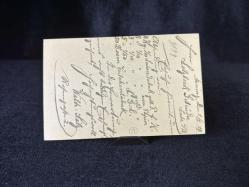 Antiye 1918 yılından Almanya Germania 7 1/2 Pfennig kendinden Pullu Post kartı postadan geçmiş