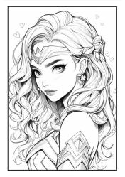 Süper KIZ Anime Boyama Kitabı (50 Boyama Sayfası)