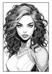 Süper KIZ Anime Boyama Kitabı (50 Boyama Sayfası)