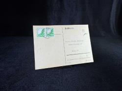 Almanya Nazi Reich Dönemi Posta Kartı AirMail Luftpost 5 Pfennig Gamma Haç Kartal Pullu Uçak postası Avusturya'ya postalanmış