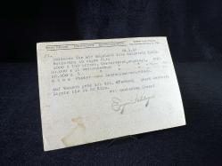 Almanya Nazi Reich Dönemi Posta Kartı AirMail Luftpost 5 Pfennig Gamma Haç Kartal Pullu Uçak postası Avusturya'ya postalanmış