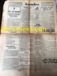 ANTALYA GAZETESİ YEREL TAŞRA BASINI -25 Nisan 1973  Sayı :8254--Hükümet Programı görüşülüyor -Milletvekilimiz Hasan Ali Gülcan Bugün Ankara 'ya Dönüyor --Güzel Sanatlar Galeri Müdürü Esen Emekçil Bugün  Basın Toplantısı Düzenliyor --Türkiye Gençler Voleybol Şampiyonasının  Ardından :Mesut İnci --Hakim Ali Yılmaz Polatlı 'ya Atandı --Ege li doktorlar  ameliyatlarını  müzik dinleyerek yapıyorlar --Çorum Spor Giresun Gol Yağdırdı :3-0---Christian Dior 'un 1973 Modası --Gazetemiz del geç lidir