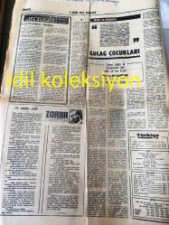 İSTANBUL  TÜRKİYE GAZETESİ YEREL TAŞRA BASINI --- 11 Ekim 1976 Yıl :7 Sayı :2271--Memleket fevkalade bir yere gelmiştir ---Komünistler , kara liste hazırlıyor --Manisa da solcular , milliyetçi bir işçiyi yaylım ateşi ile öldürüldü --Aliağa petrol -kimya  tesisleri  senede 7,5 milyar lira döviz  tasarrufu sağlayacak --Sovyet  zindan ve  kamplarında tam  sekiz  yıl  kan kusan :Arman Malumyan --SEKA Genel  Müdürü Açıldı  --Gulag Çocukları --
