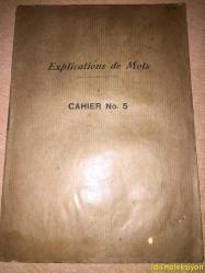 Explications de Mots - CAHİER No.5 - (65/80) Fransızca (Kelime Açıklamaları - DEFTER No.5)
