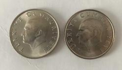 1986 CUMHURİYET MADENİ PARALARI 50 LİRA ÇİLLL ( KENARA YAKIN - UZAK AYYILDIZ )