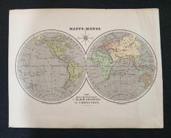 10077  L'ALBUM UNIVERSEL DE TIMBRES-POSTA 1850-1910 YILLARI ARASI DÜNYA PULLARI ŞARNİYER KLASÖRÜ HARİTALARI  DÜNYA HARİTASI