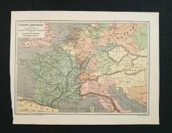 10078  L'ALBUM UNIVERSEL DE TIMBRES-POSTA 1850-1910 YILLARI ARASI DÜNYA PULLARI ŞARNİYER KLASÖRÜ HARİTALARI  ORTA AVRUPA HARİTASI