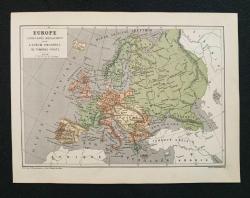 10079  L'ALBUM UNIVERSEL DE TIMBRES-POSTA 1850-1910 YILLARI ARASI DÜNYA PULLARI ŞARNİYER KLASÖRÜ HARİTALARI   AVRUPA HARİTASI