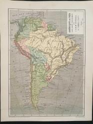 10277  L'ALBUM UNIVERSEL DE TIMBRES-POSTA 1850-1910 YILLARI ARASI DÜNYA PULLARI ŞARNİYER KLASÖRÜ HARİTALARI GÜNEY AMERİKA HARİTASI