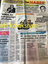 İSTANBUL AYRINTILI HABER GAZETESİ YEREL TAŞRA BASINI --23 Nisan 1979 Yıl :3 Sayı :1213---Türkeş ,Ecevit 'i İkaz Etti --Demirel akaryakıt  bunalımı  on gün daha sürerse ülkenin hali  haraptır dedi --Millet ,bu  hükümetten davacıdır --Milli Hakimiyet Bayramını Kutluyoruz --AET :Batılıların Türkiye 'ye yardım da yavaş davranmaları  utanç vericidir --Halil Tunç Giderayak AP ve MHP 'yi  Suçladı --Suudi ailesindeki anlaşmazlık  ,Kral  Halid  --Ziya Ül Hak :Nükleer Teknolojiye Geçeceğiz --Merkez Bankası Otomotiv Sanayi Kuruluşlarının 70 Milyon Dolarlık Alacağını 4 Aydır Vermiyor --Teröristler Devleti Yıkmak İçin Çalışıyorlar --Kapitalizm ,sanıldığı kadar kötü bir sistem midir ?--Artist Aynur Aydan ,25 bin lira değerindeki gelinliğini fakir bir kıza  hediye etti --