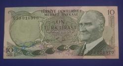 6 emisyon 2 tertip 10 Lira çil altı G 39 seri 1975-1981)