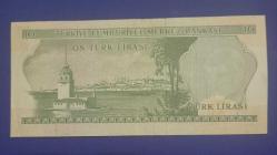 6 emisyon 2 tertip 10 Lira çil altı G 78 seri 1975-1981)