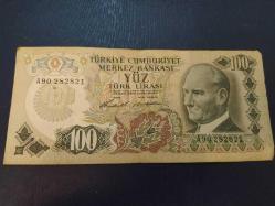 PR102-----KAĞIT PARA 100 TÜRK LİRASI