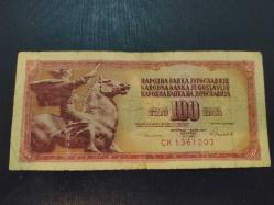 PR100-------KAĞIT PARA YUGOSLAVYA 100 DİNAR
