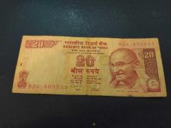 P103---KAĞIT PARA HİNDİSYAN 20 RUPİ