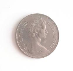 İngiltere 10 Pence 1975 Kraliçe Elizabeth Portreli