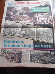 Milli Gazete - 19 Haziran 1980 - İslam Olimpiyatları İzmir'de Düzenlenecek - Metin Türel Beşiktaş Teknik Direktörü Oldu - Avrupa Futbol Şampiyonası - Çukurova Necmettin Erbakan'ı Bağrına Bastı - Süleyman Demirel Necmettin Erbakan'ı Bugün Ziyaret Edecek - Milli Selamet Partisi Teklifi Emekli İkramiyesi 60 Maaşa Çıkarılıyor - Kapalıçarşı'da 25 Yıl Önce Kapatılan Kapı Açıldı