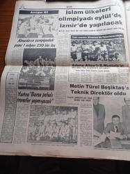 Milli Gazete - 19 Haziran 1980 - İslam Olimpiyatları İzmir'de Düzenlenecek - Metin Türel Beşiktaş Teknik Direktörü Oldu - Avrupa Futbol Şampiyonası - Çukurova Necmettin Erbakan'ı Bağrına Bastı - Süleyman Demirel Necmettin Erbakan'ı Bugün Ziyaret Edecek - Milli Selamet Partisi Teklifi Emekli İkramiyesi 60 Maaşa Çıkarılıyor - Kapalıçarşı'da 25 Yıl Önce Kapatılan Kapı Açıldı