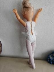 ESKİ DÖNEM OYUNCAK BEBEK BALERİN ELBİSELİ BÜYÜK BOY 50 CM PLASTİK, UYUR ÇOK GÜZEL