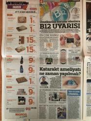 Sözcü Cumartesi Gazetesi, 9 Aralık 2017,  Yıldız Çağrı Atiksoy, Zerrin Tekindor, Prof. Dr. Osman Erk, Edda Sönmez, Hülya Avşar, Beren Saat, Çağla Şıkel, Tülin Şahin, Cemil İpekçi,  En Özgür Yay En Gözde Terazi, Katarakt Ameliyatı Ne Zaman Yapılmalı?, Tam Sayfa Bulmaca, Yıldız'ın Ödül Yolculuğu, Doğru Ürün Seçmenin Püf Noktaları, Unutuyor Musunuz? Nedeni 'B12' Olmasın?, 2018 Trendlerinde Maksimalist Esintiler, Rekor Kuru Erikte, Kadın Toplumda Baskı Altında, Dakikada 120 Adımı Geçmeyin, Çantanızdan Eksik Etmeyin!, Hayırsever Ünlüler, 45 Yıllık Ayakkabı Sanatı, Hafta Sonu Eğlence Rehberi, Kalabalık Mecranın Yalnız Bireyleri