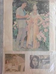 Türkan Şoray ile Rüçhan Adlı Çeşitli Gazete Dergi ve Haber Sayfalarından kesilmiş 7 adet fotoğraflı 20*30cm ebadında arkalı önlü boş kağıda yapıştırılmıştır.