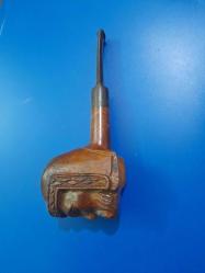 Vintage BRUVİK MARKA HAND MADE EL YAPIMI  Pipo  KULLANILMIŞ TİMURLENK TEMALI