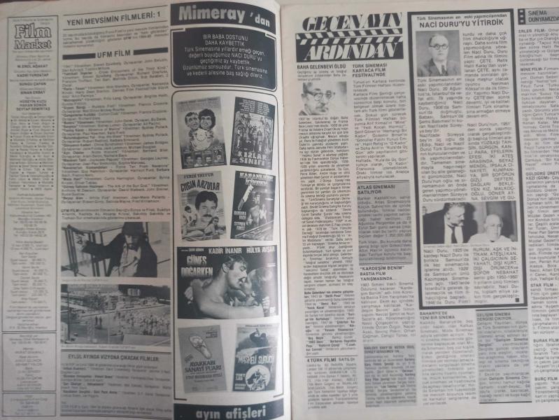 Film Market Aylık Filmcilik ve Sinemacılık Dergisi Eylül 1984  