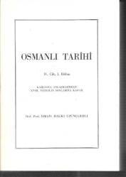 4. cilt 1. ve 2. kısım Osmanlı Tarihi
