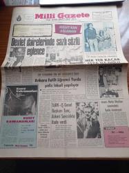 Milli Gazete - 14 Temmuz 1978 - Sporcuların Sosyal Güvenliği Tehlikede - Fenerbahçe Yugoslavya'da - Devlet Dairelerinde Sazlı Sözlü Eğlence - Ankara Fatih Öğrenci Yurdu Polis Lokali Yapılıyor - Türk İş Genel Başkanı Halil Tunç Askeri Savcılıkta İfade Verdi - Her Yer Kaçak Eşya İle Dolu