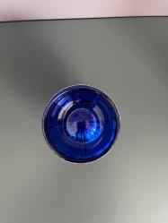 Çekoslovak metal hazneli kobalt cam sunumluk