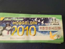 Efemera - M21--MİLLİ PİYANGO 1/4 31 ARALIK 2009---YILBAŞI - kitantik - kitaLog