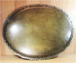 AnTiKa OSMANLI BroNZ BÜYÜK OVAL TEPSİ...43cmx56cm