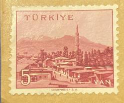 Mektup Zarfından Kesilmiş  / Postadan Geçmiş Pul Filateli - VAN, 5 PARA - Türkiye Cumhuriyeti